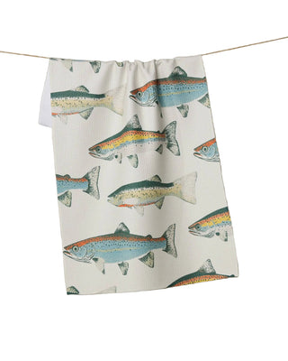 Hooked on Fishing Tea Towel