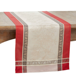 Jacquard Christmas Runner - Red