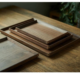 Gohobi Walnut Wooden Serving Tray: Medium - La Cuisine