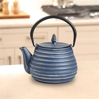 Tebie Classic Teapot, Blue/Silver - La Cuisine