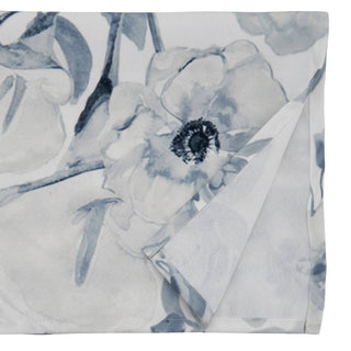 Watercolor Floral Runner: Blue-Grey / 16"x72"