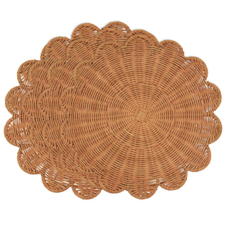 Rattan Charger Placemats - Rust Set/4 - La Cuisine