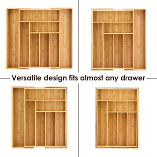 Expandable Bamboo Utensil Drawer Organizer - La Cuisine