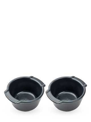 Ceramic Ramekins Set/2, Slate, 20 cl - La Cuisine