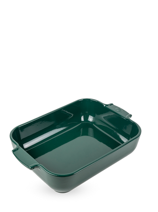 Ceramic Rectangular Baking Dish 32cm, Green Forest - La Cuisine