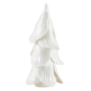 Handmade Christmas Trees, White Ceramic Set/2
