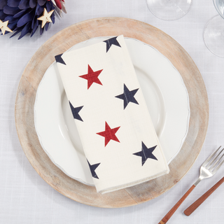 Red & Blue Star Napkins, Set/4 - La Cuisine