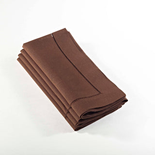 20" Hemstitched Dinner Napkin - Chocolate