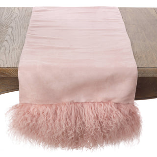 Mongolian Lamb Fur Runner: Red / 16"x72" - La Cuisine