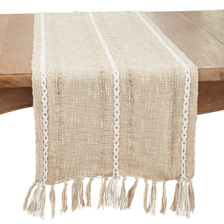 Woven Delight Striped Table Runner 16"x72"