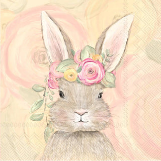 Paper Cocktail Napkins 20 Ct Bunny Crown Easter - La Cuisine
