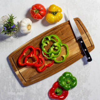 TB Home 14" Acacia Wood Cutting Board with Juice Groove - La Cuisine