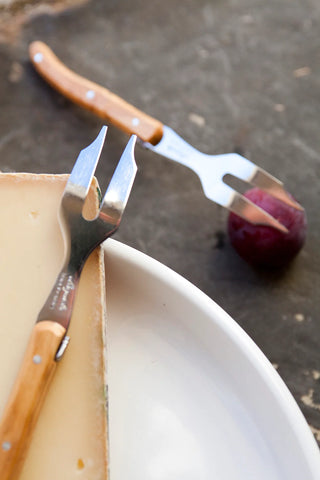 Mini Cheese Fork Olivewood - La Cuisine