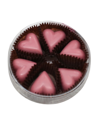 Solid Ruby Chocolate Heart (6PC) - La Cuisine