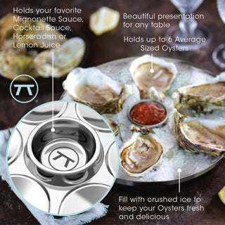 Outset Oyster Plate, Stainless Steel - La Cuisine