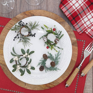 Mistletoe Napkin Rings Set/4 - La Cuisine