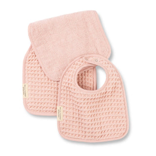 Reversible Bib + Burp Set Blush: Pink