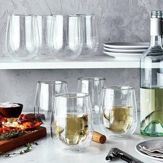 Sorrento Stemless Wine Glasses, Set/8