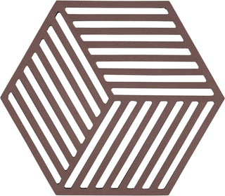 Hexagon Trivet, Chocolate Silicone - La Cuisine
