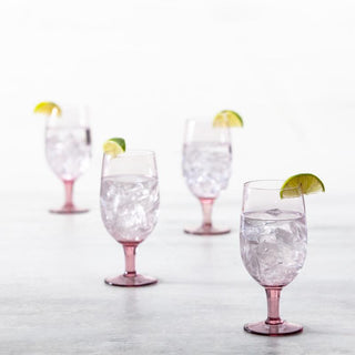 Gala Pink Water Goblet, Set/4