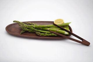 7” Walnut Wood Tongs: Small - La Cuisine