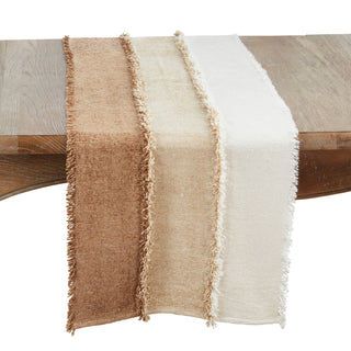 Color Cascade Fringed Table Runner 16"x72"