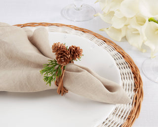 Rustic Charm Pine Cone Napkin Ring - La Cuisine