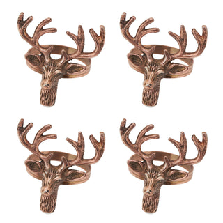 Reindeer Design Napkin Ring: Gold