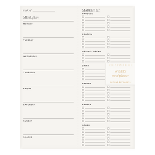 Weekly Meal Plan Notepad