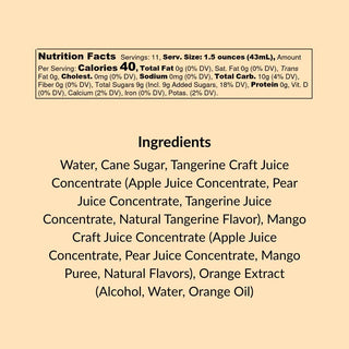 Mimosa Mixer w/ Tangerine & Mango for Cocktails and Mocktails, 16 fl oz - La Cuisine