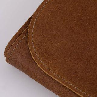 Vintage Leather 7 Pocket Knife Roll - Amber