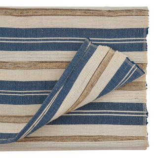 Striped Runner - Different Stripes Design Periwinkle Blue 14"x72"