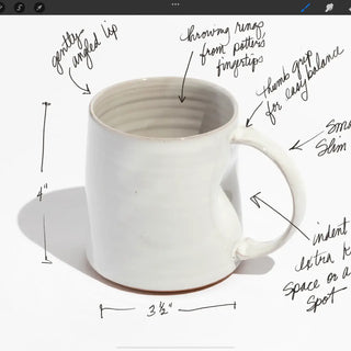 Handmade Minimalist Coffee Cup, Off-White - La Cuisine