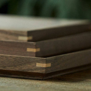 Gohobi Walnut Wooden Serving Tray: Medium - La Cuisine