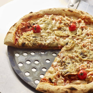 Perforated Blue Carbon Steel Pizza & Tart Sheet - La Cuisine