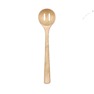 12" Maple Wooden Slotted Spoon - Kitchen Utensil - La Cuisine