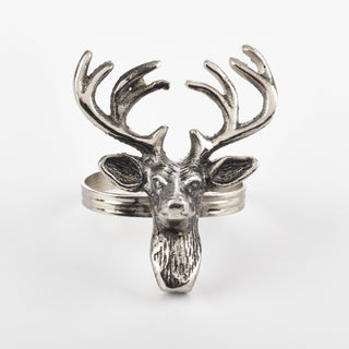 Reindeer Design Napkin Ring: Gold