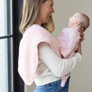 Reversible Bib + Burp Set Blush: Pink