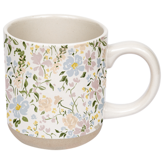 Floral Stoneware Coffee Mug - La Cuisine