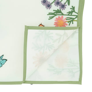 Embroidered Floral Butterfly Decorative Table Runner - Multi - La Cuisine