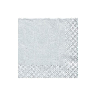 Moiré Paper Cocktail Napkins in Platinum - 20 Per Package - La Cuisine