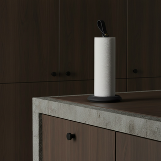 Grab kitchen roll holder, black - La Cuisine