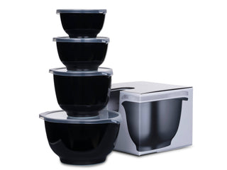 Rosti Margrethe bowl set- 0.5/0.75/1.5/3 L bowls w/lids: Beach