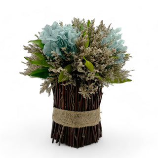 Preserved 10" Hydrangea Standing Topiary Plant