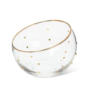 Medium Angled Bowl with Dots: Small