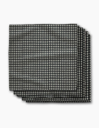 Houndstooth Black Dinner Napkins - La Cuisine