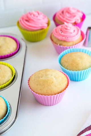 Bakelicious Silicone Cupcake Liners, Set/12 - La Cuisine