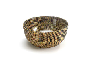 Round Basket w/11" Glass Bowl Insert
