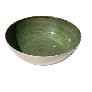 Retreat Pottery Serve Bowl 13.5", Green - La Cuisine