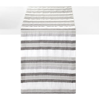 Aegean Stripe Black 90" Runner - La Cuisine